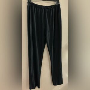 Bryn Walker Pants Women's Large Black Stretch Elastic Waist Tapered Made in USA
